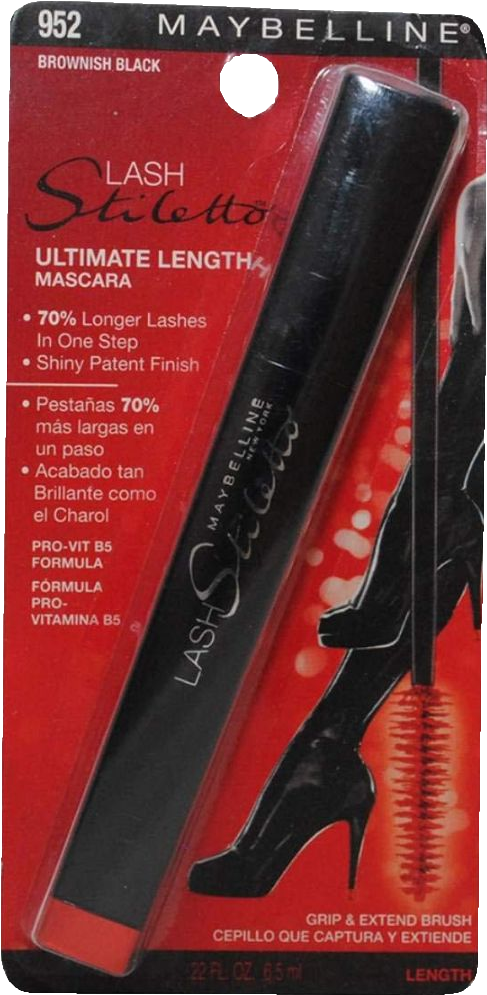 Maybelline Lash Stilotto Brownish Black 952 Ultimate - Maybelline Lash Stiletto Ultimate Length Waterproof (1080x1080), Png Download