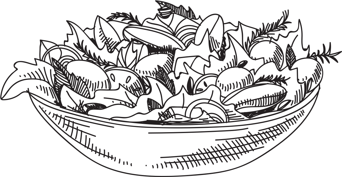 View Salad Bar Menu - Dish (1207x683), Png Download