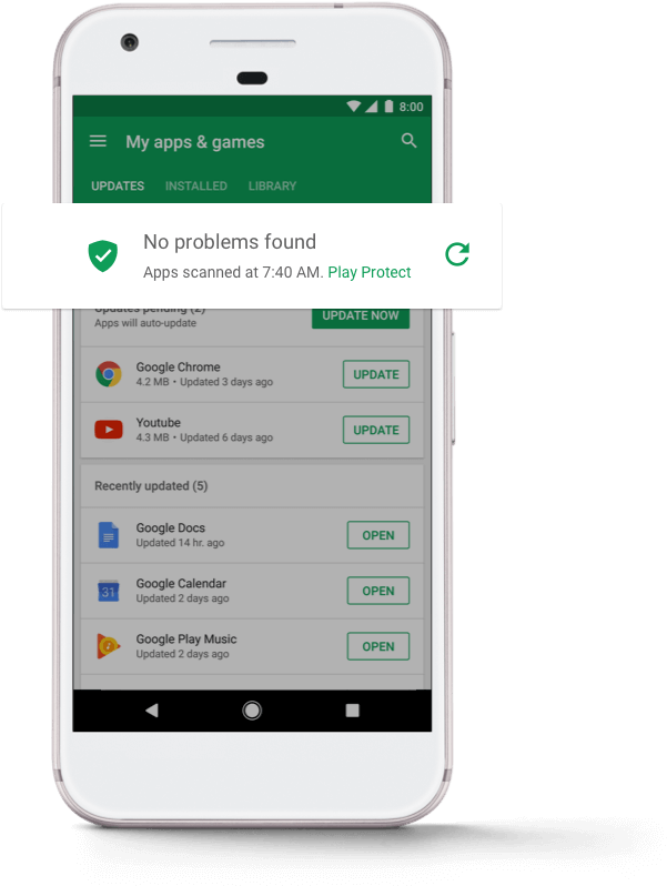 It Has Also Notified The Fewer Than 100 Devices Affected - Google Play Protect App (790x813), Png Download