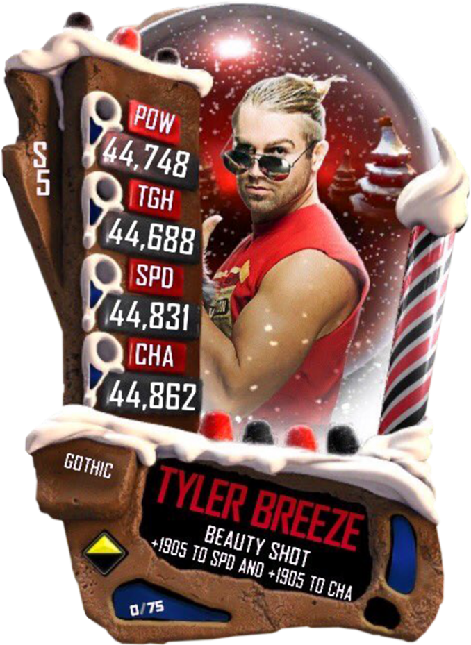 Tylerbreeze S5 22 Gothic Christmas - Wwe Supercard (733x1158), Png Download