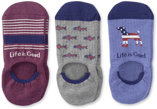 3-pack Men's Americana Cushioned Invisible No Show - Sock (570x570), Png Download