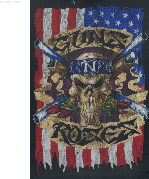 Skull Flag Guns N' Roses Sweat Shirt À Capuche Sweat - Guns N' Roses Flag Back Patch (600x600), Png Download