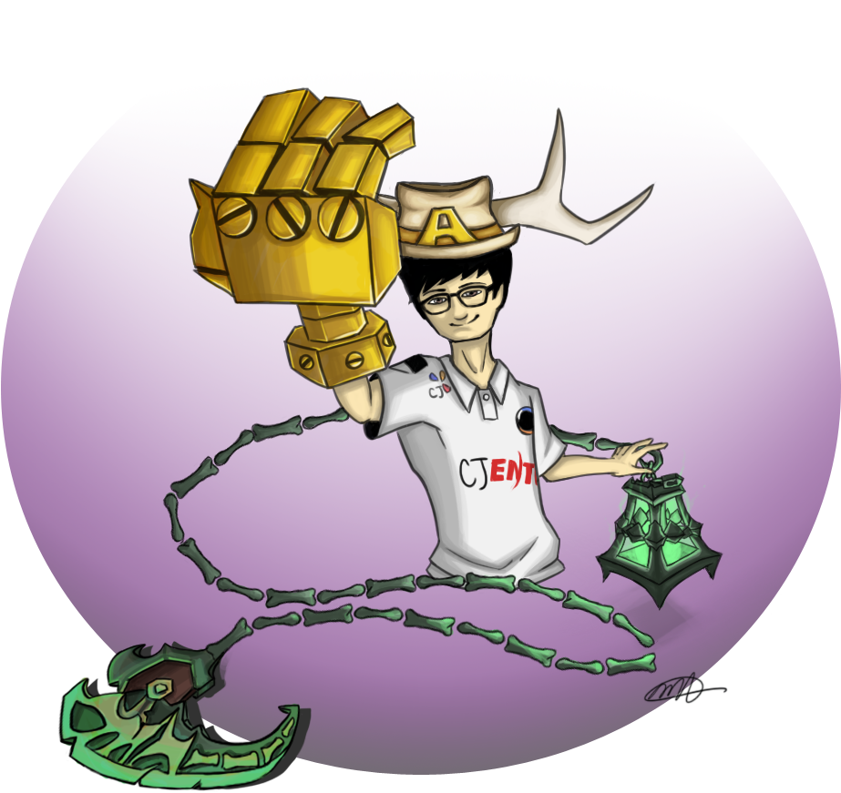 Cj Entus Support - Cartoon (1000x1000), Png Download