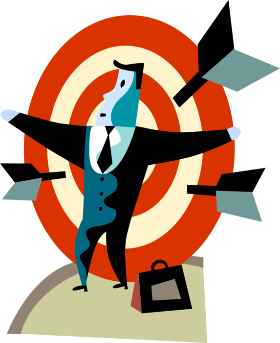 Vector Illustration Of Businessman Under Pressure Is - Illustration (573x700), Png Download