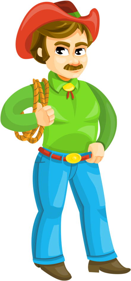 Cowboy Vector Png Transparent Image (500x1023), Png Download