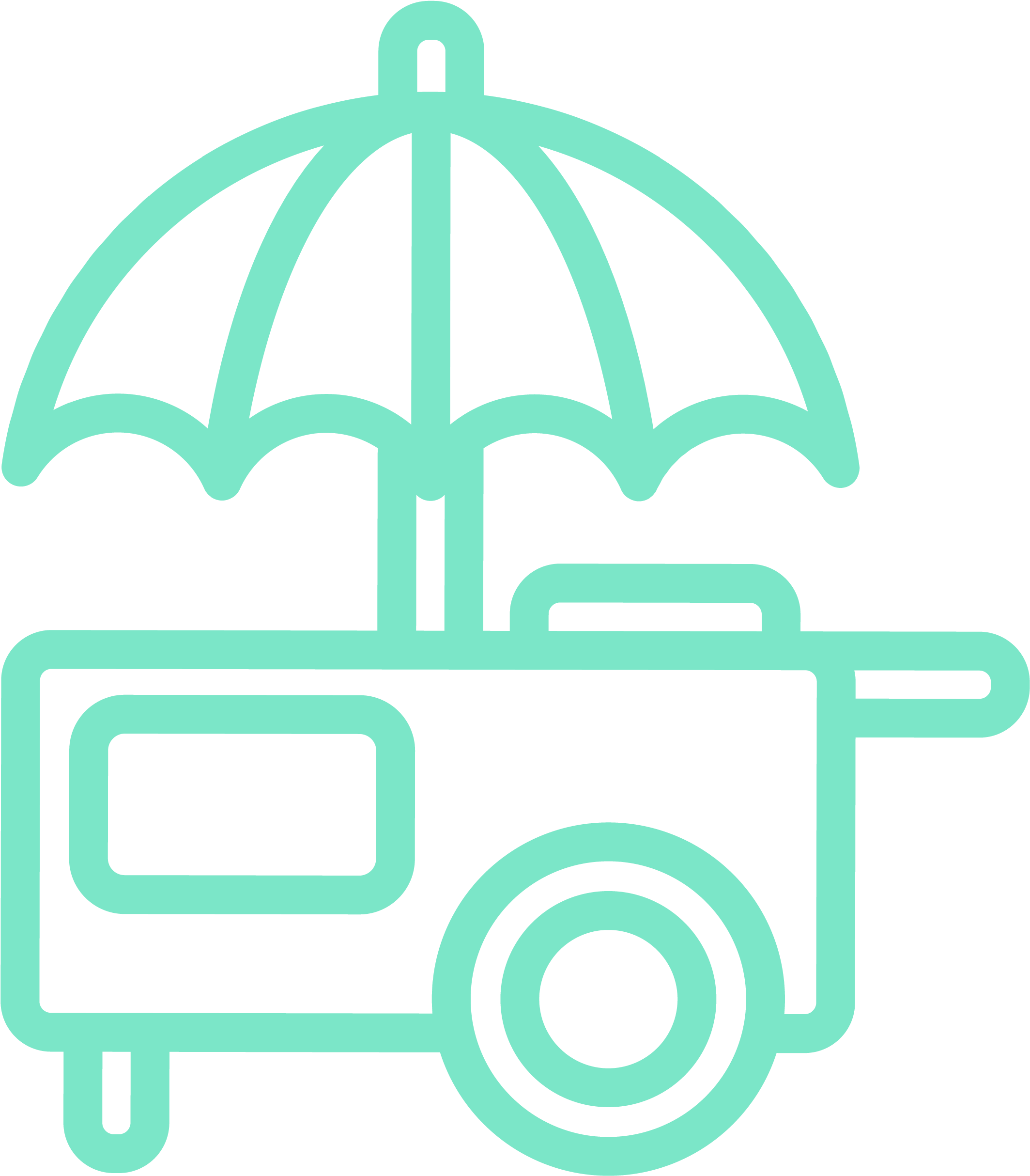 Eat Your Way Through Nyc On A Food Cart Tour - Rain (2500x2500), Png Download