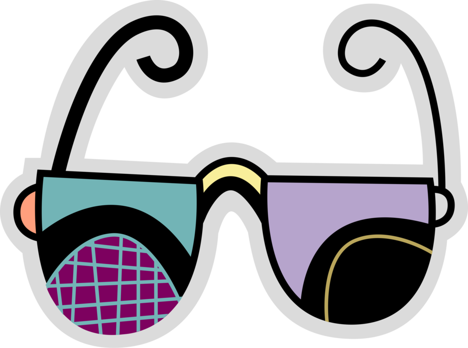 Vector Illustration Of Reading Glasses Eyeglasses To (940x700), Png Download