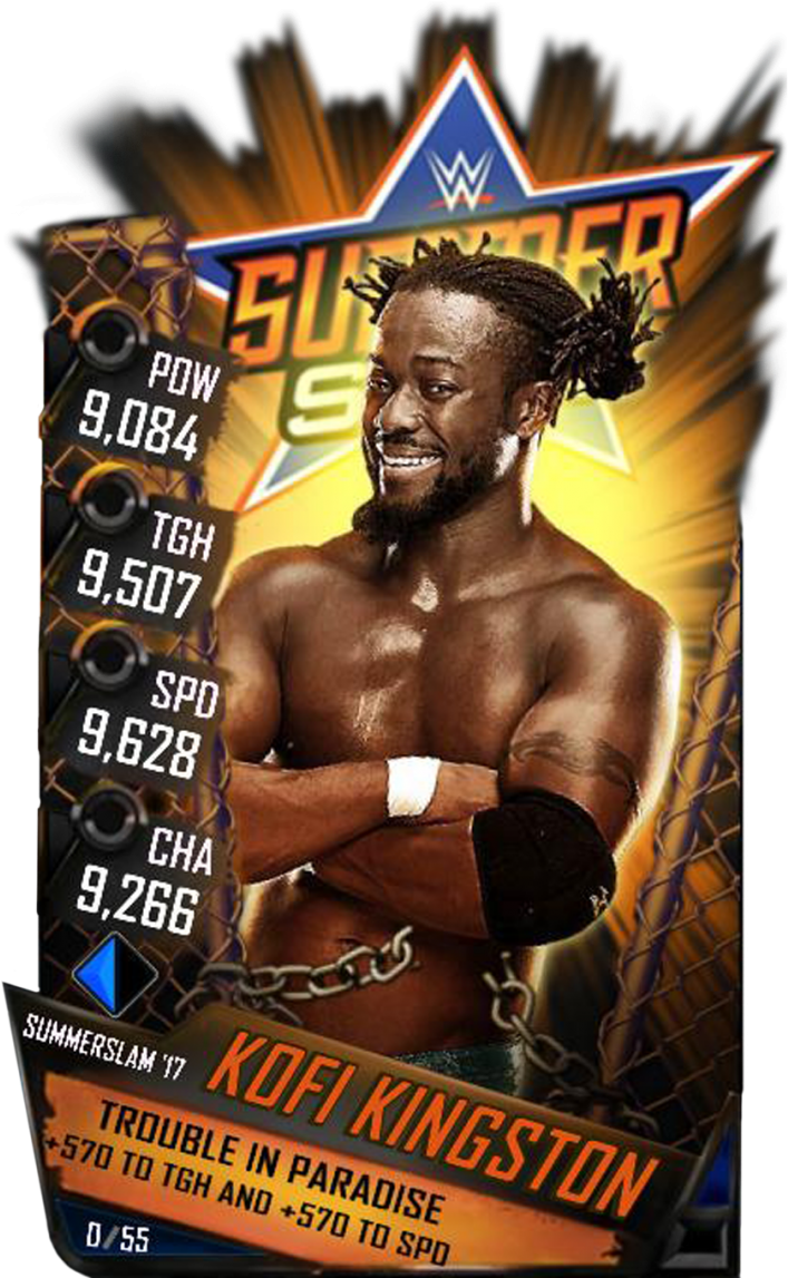 Kofikingston S3 15 Summerslam17 - Wwe Supercard Summerslam 17 Cards (733x1158), Png Download