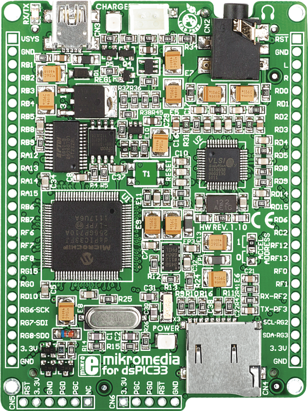 Mikromedia 3 Dspic33 Backv2 - Pinout Mikromedia Dspic33ep (600x800), Png Download