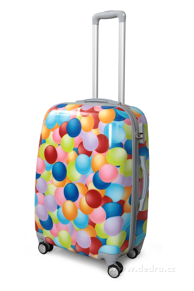 Kufr Střední Colorful Bubbles 44 X 26 X 60 Cm - Kufry Na Kolečkách Barevné (680x1020), Png Download