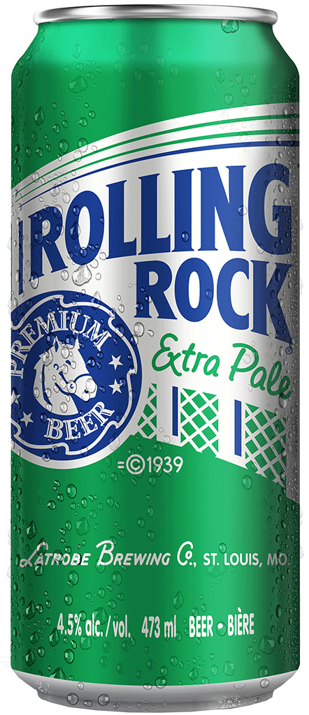 Rolling Rock Extra Pale Lager - Rolling Rock Beer (442x1024), Png Download