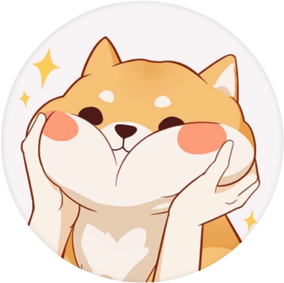 Pop Grip Chubby Cheeks - Kawaii Shiba Inu Art (580x580), Png Download