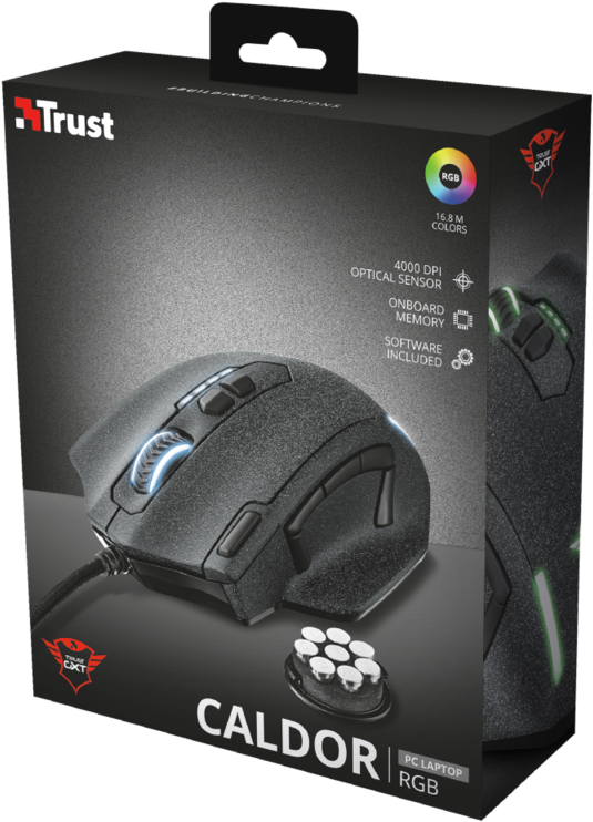 90938 - Trust Gxt 170 Heron Rgb Mouse Tru 21813 (630x800), Png Download