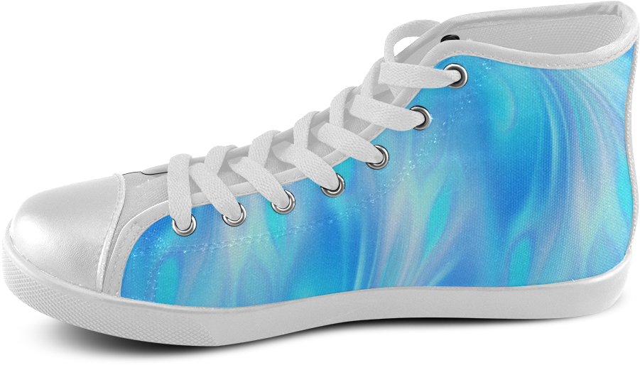 Blue Waves Classic High Top Canvas Shoes Women Designed - G Eazy Custom Shoes (1000x1000), Png Download