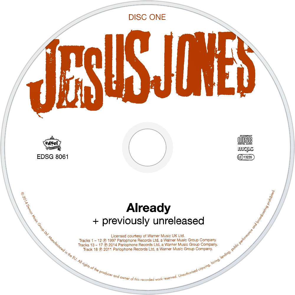 Jesus Jones Already Cd Disc Image - Jesus Jones-london (cd) (1000x1000), Png Download