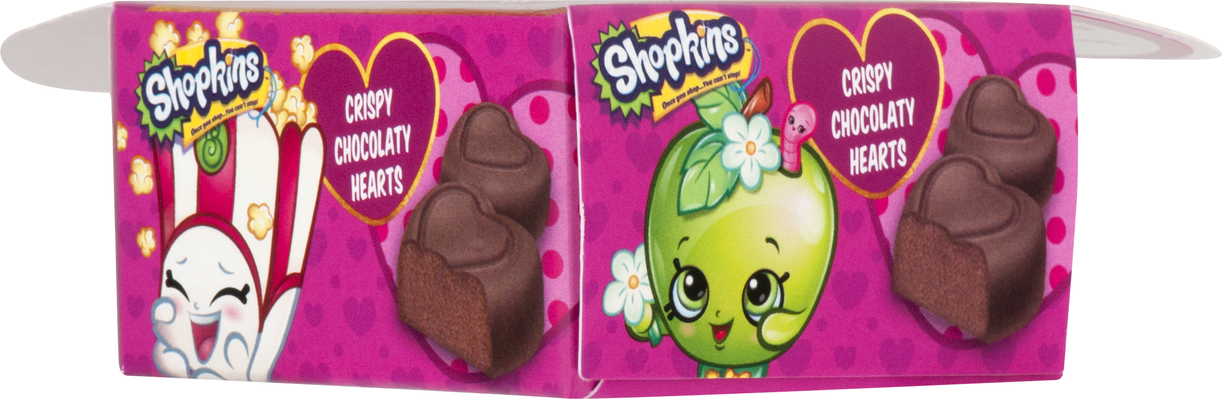 Shopkins What's Not To Love Crispy Chocolaty Hearts, (2500x817), Png Download