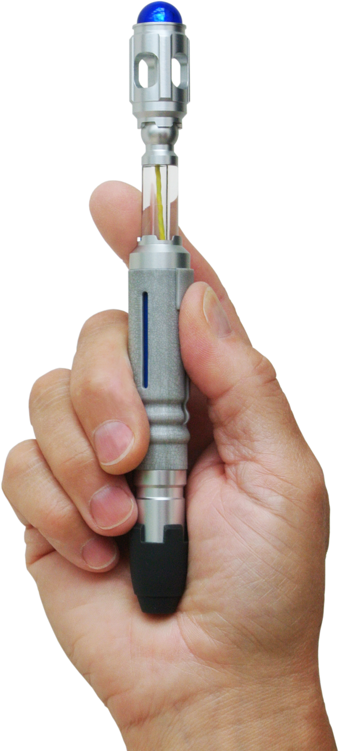 Sonic In Hand Upright Cutout 1425px - Doctor Who 10th Doctor's Sonic Screwdriver Tv Universal (785x1599), Png Download