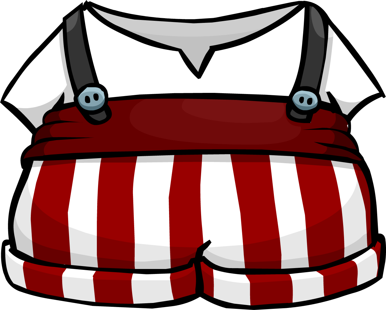 Stripedoveralls - Club Penguin Striped Overalls (1315x1058), Png Download