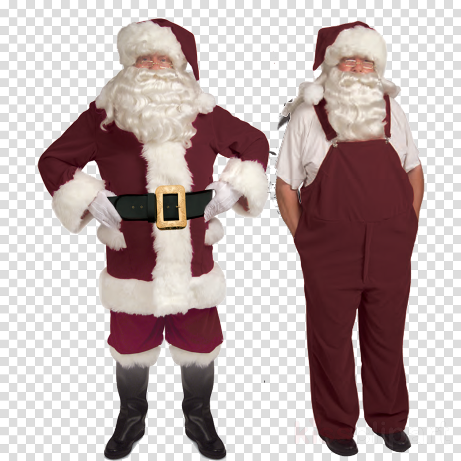 Download Deluxe Burgundy Velvet Santa Suit With Overalls - Halco Santa Suits (900x900), Png Download