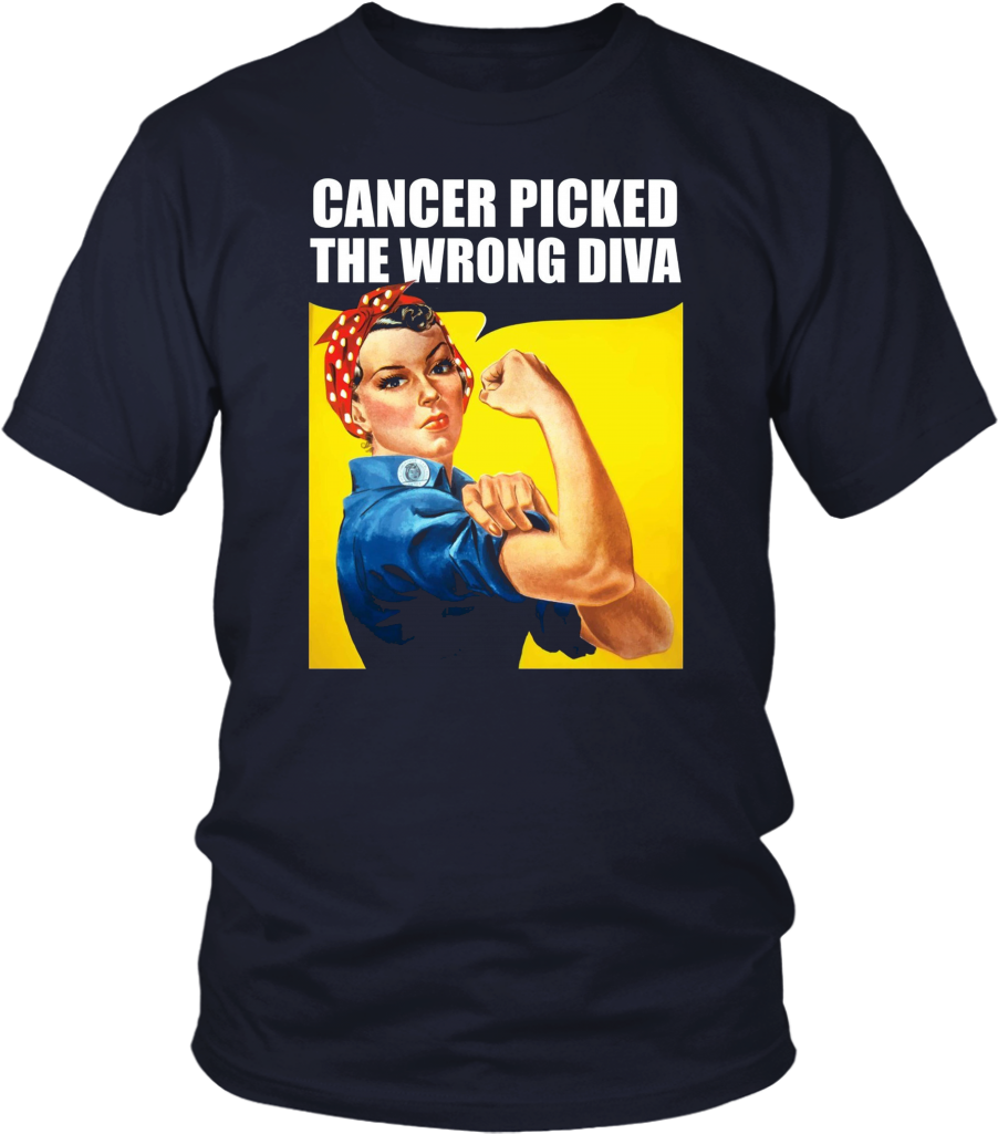 Rosie The Riveter Cancer Picked The Wrong Diva T-shirt - Naomi Parker Fraley Young (1024x1024), Png Download