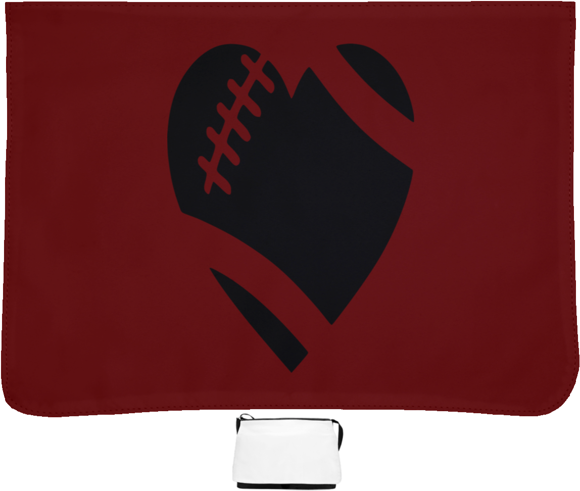 Football Heart Large Shoulder Bag - Heart (1155x1155), Png Download