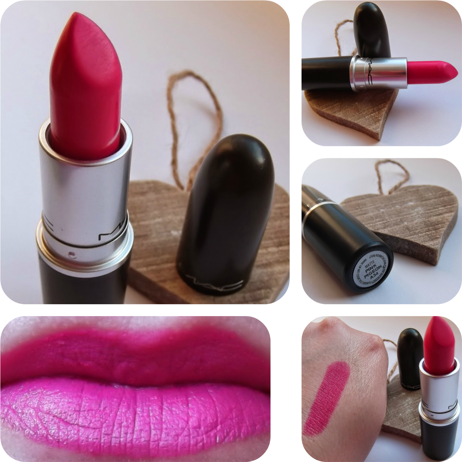 Mac Pink Pigeon Matte Lipstick Review Swatch Bold Lip - Lipstick (1600x1600), Png Download