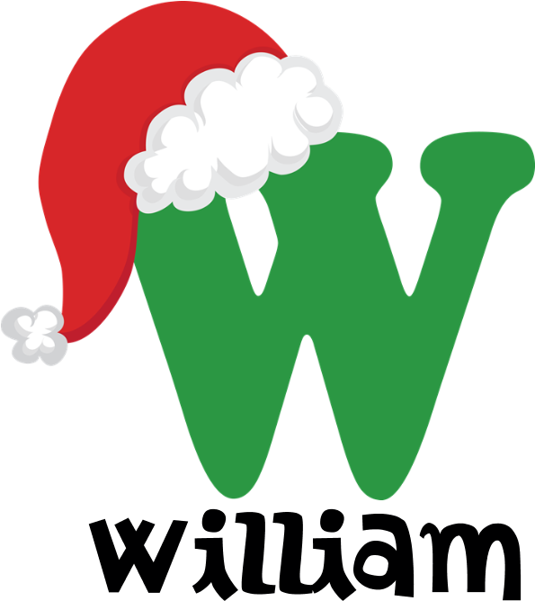 Favorite - Letter M With Christmas Hat (700x700), Png Download