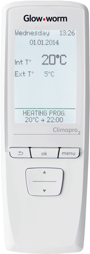 Climapro₂ Rf Control - Glow Worm Remote Control (690x918), Png Download