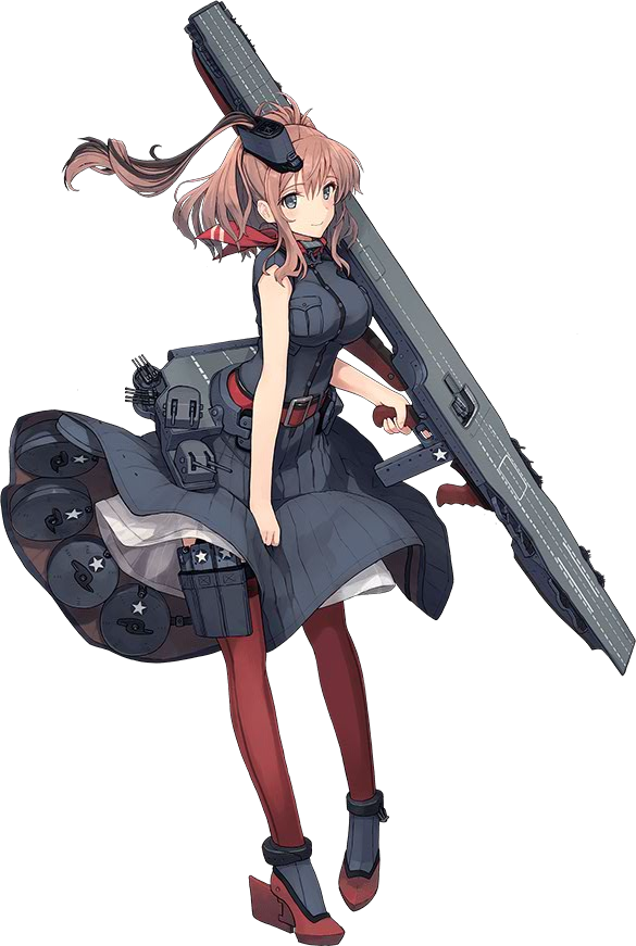 Karasu Ga Tobu Toki - Kancolle Saratoga (585x871), Png Download