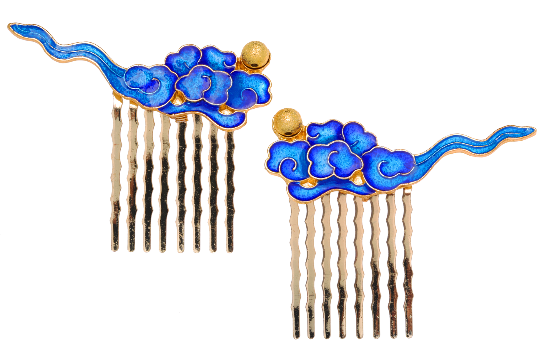Enamel Auspicious Clouds Hair Comb - Hair (1920x1440), Png Download