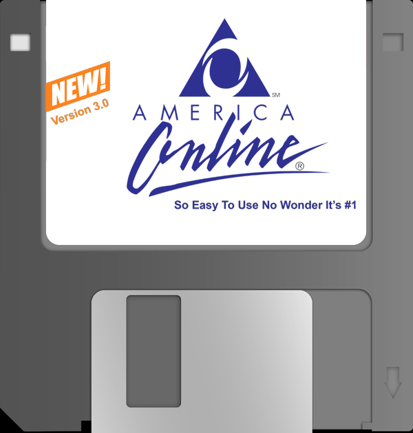 Floppy - America Online Logo (600x629), Png Download
