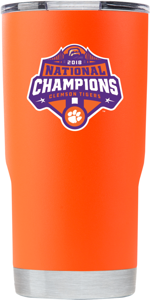 Orange Tumbler Clemson 2018 National Champions 20oz - Clemson Tigers Football (1160x1160), Png Download