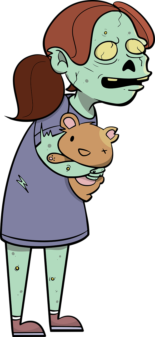 Zombie Cartoon Child (589x1280), Png Download