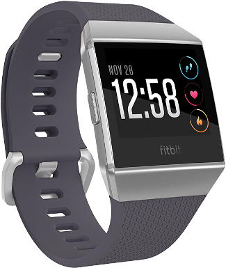 You Can Begin Pre-ordering The Fitbit Ionic Fitness - Fitbit Ionic Blue Gray Silver Gray (640x545), Png Download