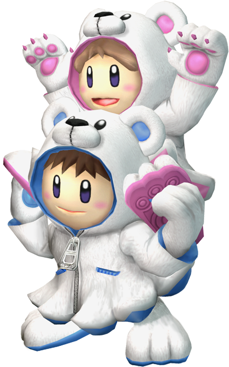 Super Smash Bros - Ice Climbers Polar Bear (608x983), Png Download