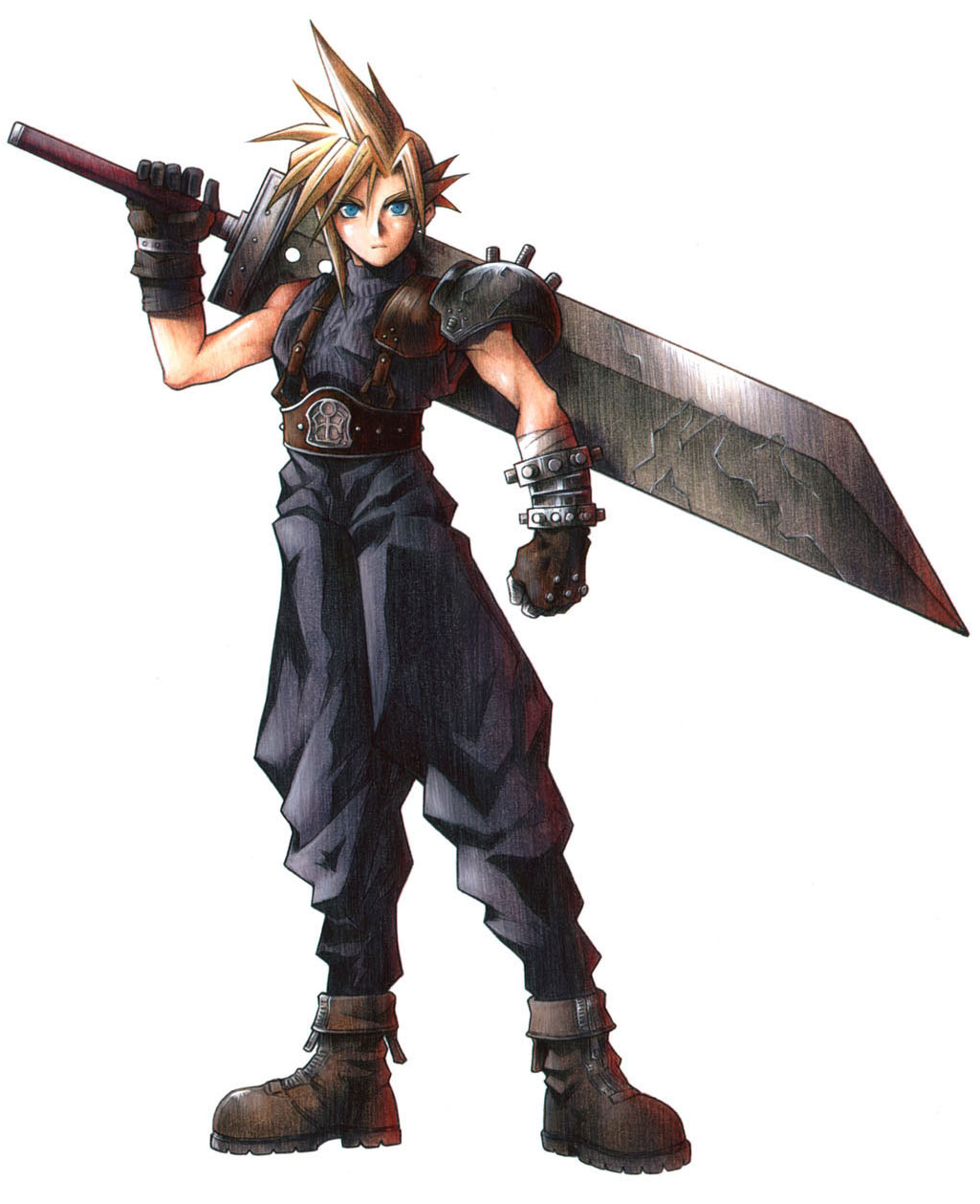 Final Fantasy Vii - Epic Cloud Strife (1300x1500), Png Download