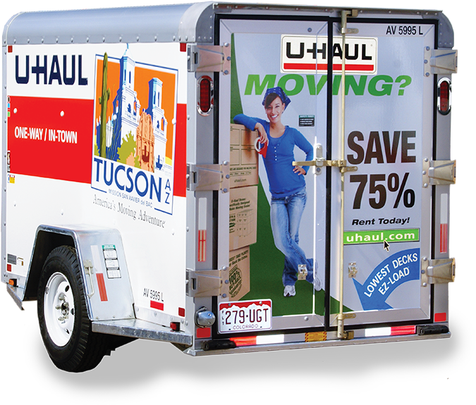Av Rear Doors Closed - U Haul Cargo Trailer Door (748x600), Png Download