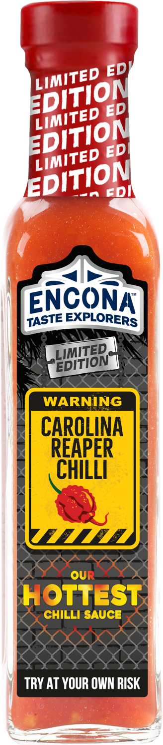 Carolina Reaper Chilli Sauce - Encona Limited Edition Carolina Reaper Chilli Sauce (337x1500), Png Download