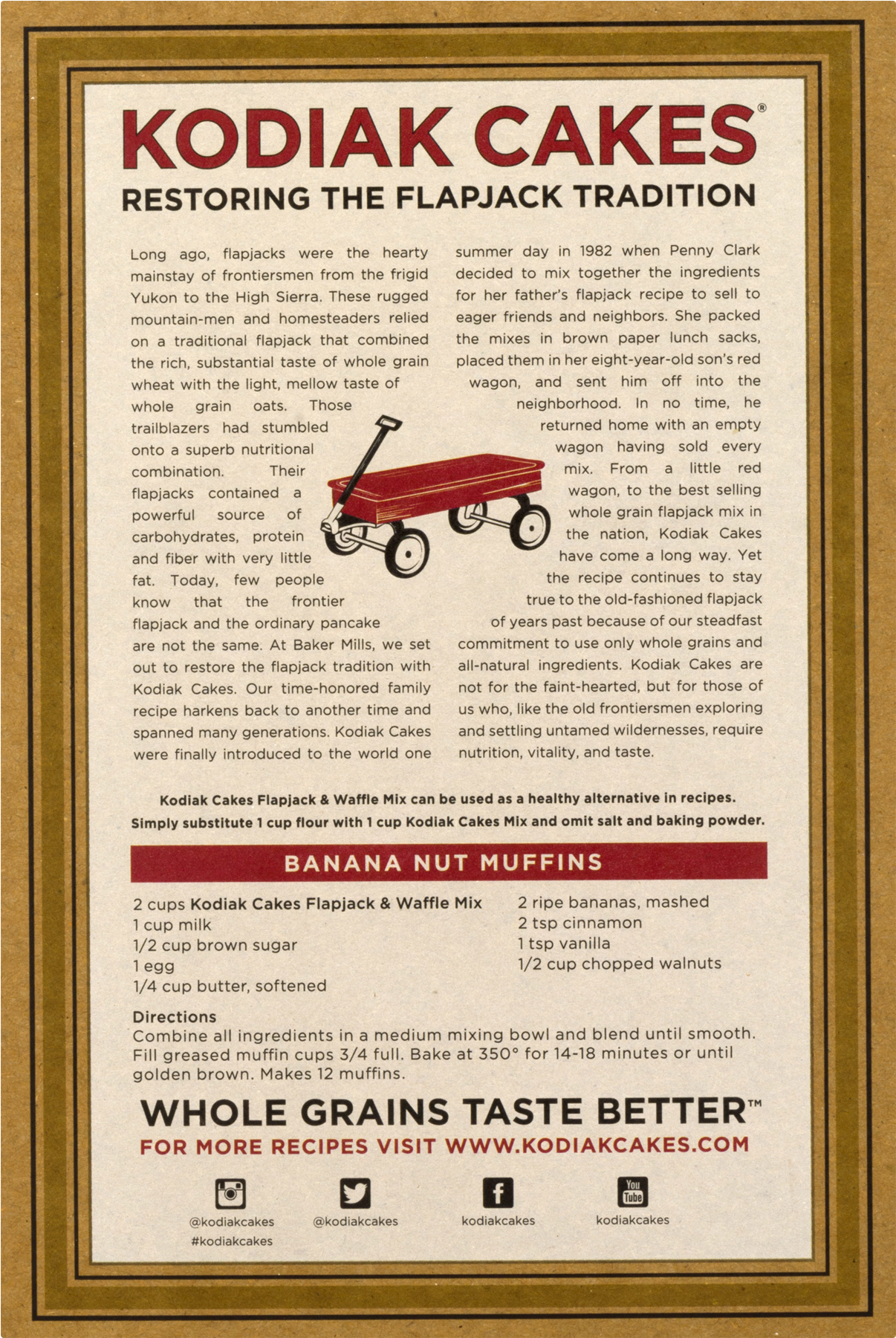 Kodiak Cakes Flapjack & Waffle Mix, Buttermilk & Honey, - Kodiak Cakes Pancake Instructions (1800x1800), Png Download