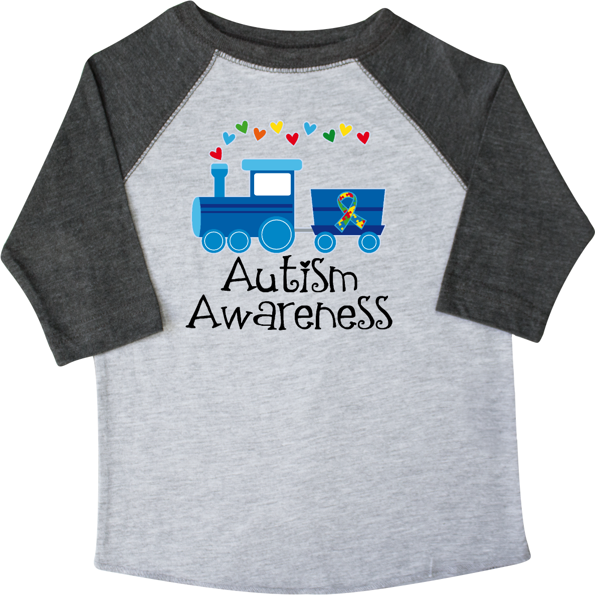 Autism Awareness Ribbon Train Toddler T-shirt Heather - Inktastic (1200x1200), Png Download