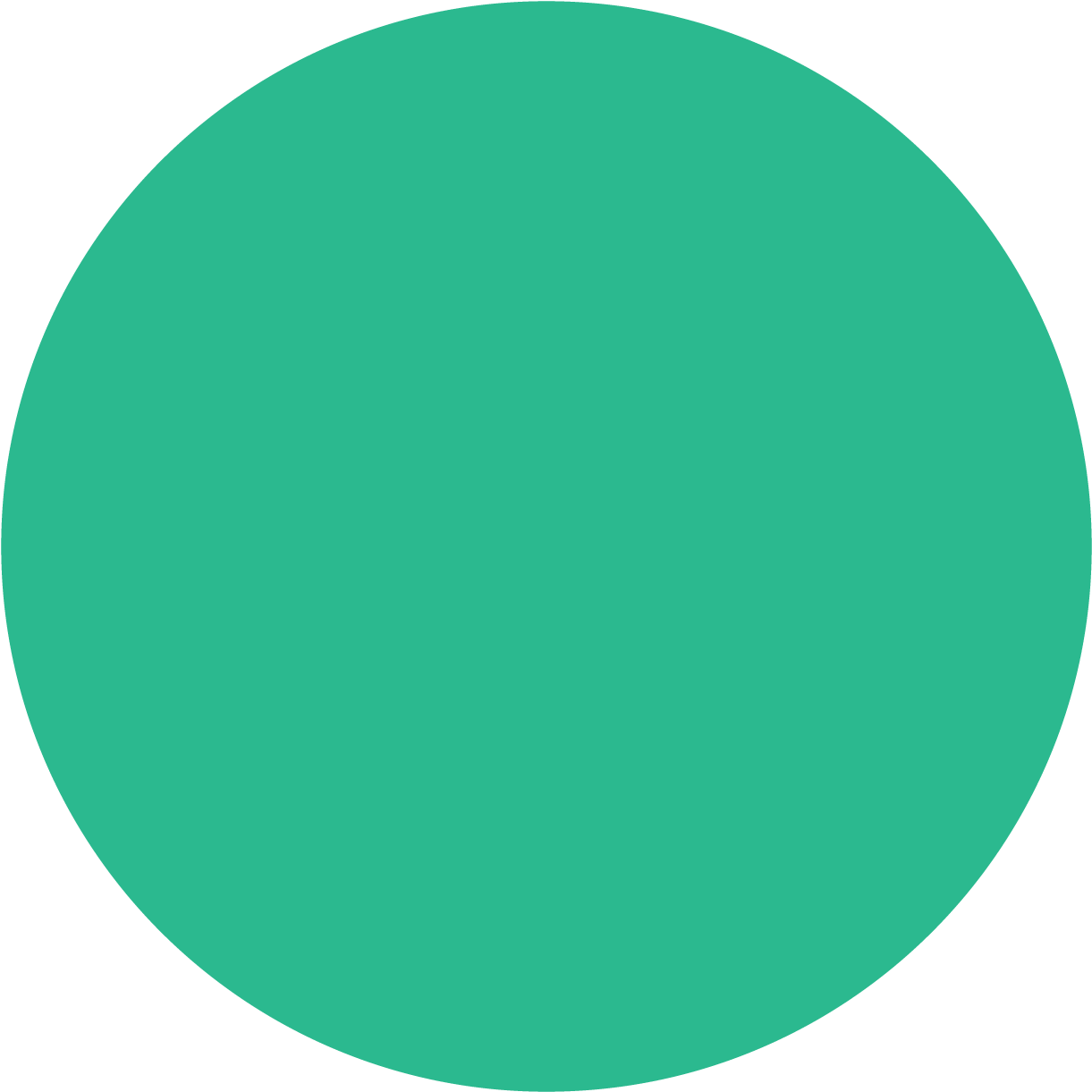 Usually Uses Low Cost Facilities - Blue Green Circle Png (1250x1250), Png Download