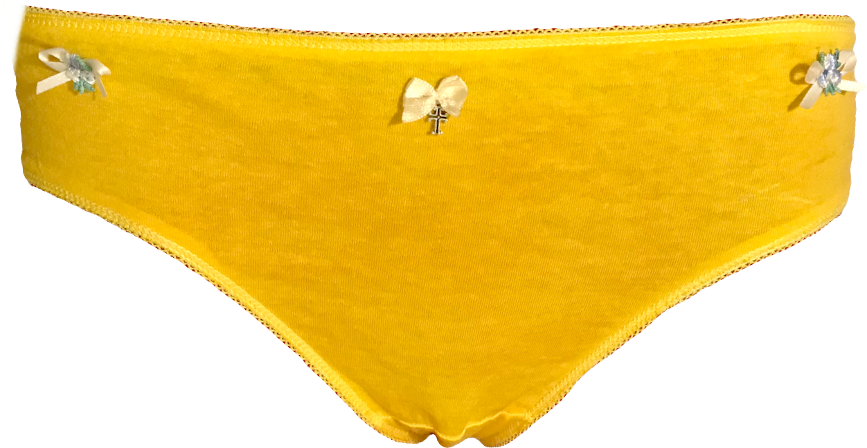 Yellow Bow Panty - Underpants (1500x2000), Png Download