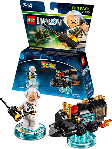 Lego Dimen Fun Doc Brown, , Large - Lego Dimension Doc Brown (370x492), Png Download
