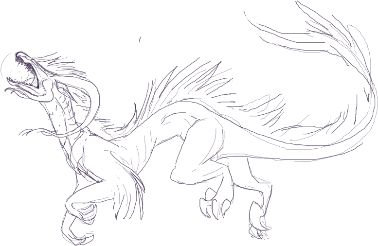 Fanart And Artwork - Line Art (800x533), Png Download