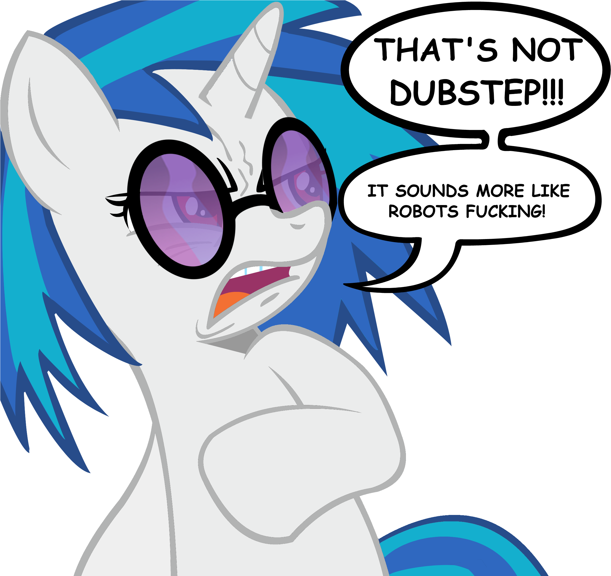 Vinyl Scratch On Skrillex - Vinyl Scratch Mlp Funny (2500x2235), Png Download
