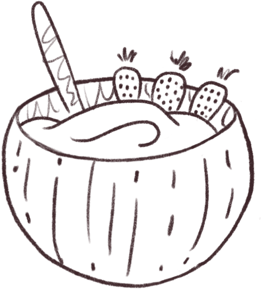 Download Coconut Bowls Line Art Full Size PNG Image PNGkit