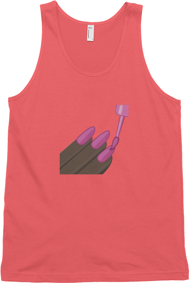 Dark Nail Polish Emoji Tank Top Swish Embassy - T-shirt (1000x1000), Png Download
