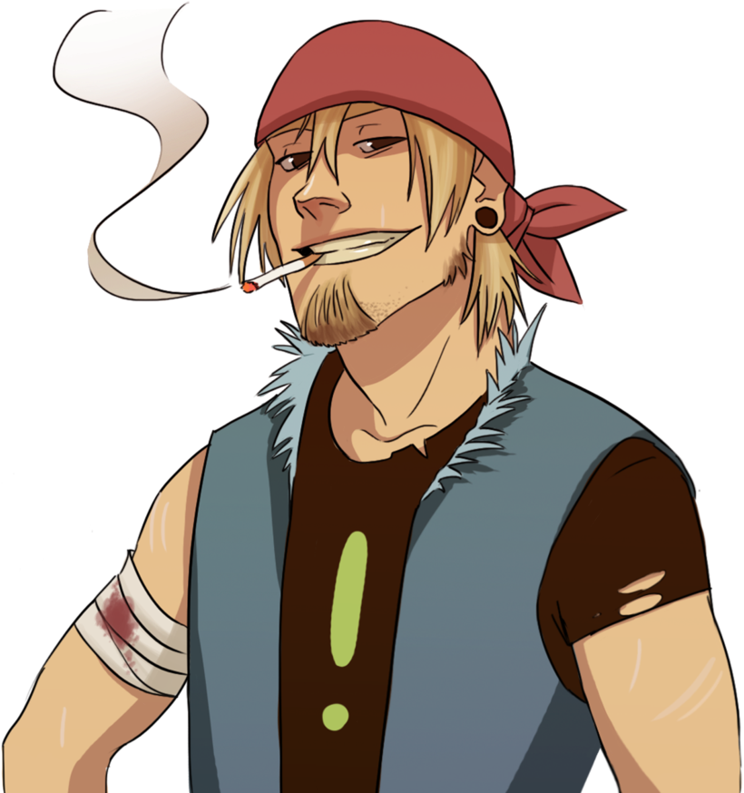 Download Svg Freeuse Library Collection Of Baby Bottom - Boy Anime Cool Smoke (894x894), Png Download