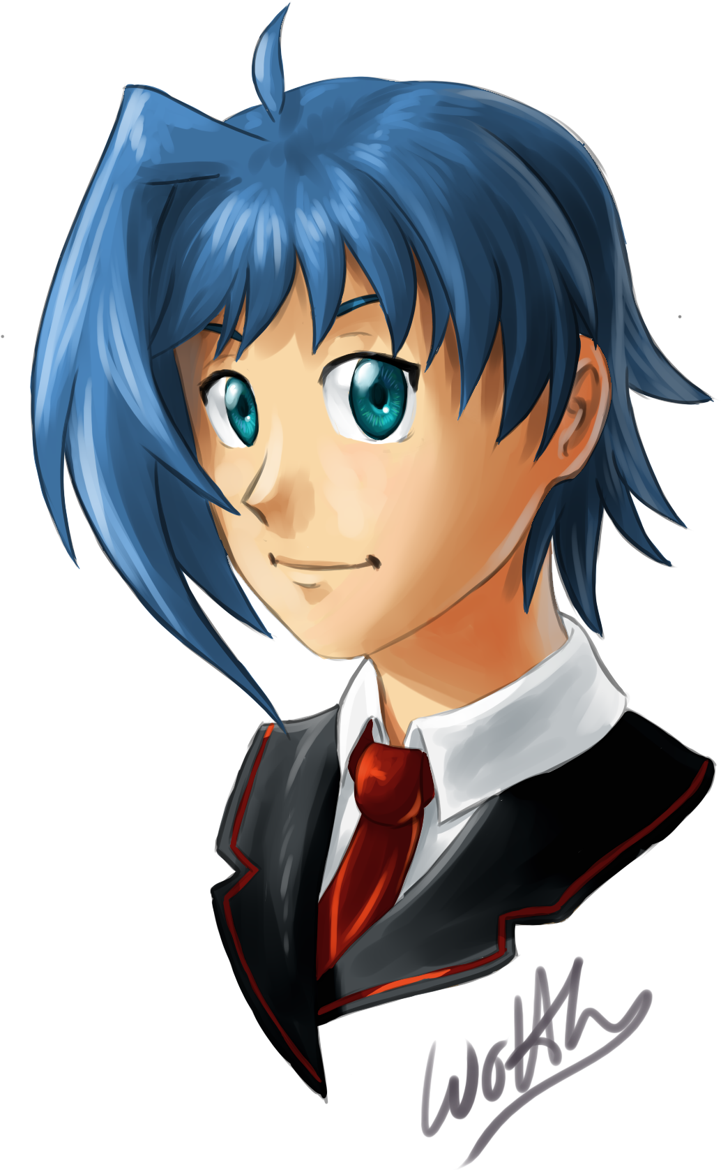 Cfv Aichi Highschool - Cartoon (1258x1759), Png Download