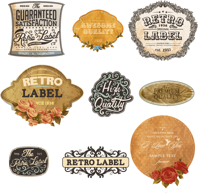 Retro Labels - 206sh Aquos Phone Xxケース【2個以上 送料無料】【softbank】 フラワー 206sh (700x670), Png Download